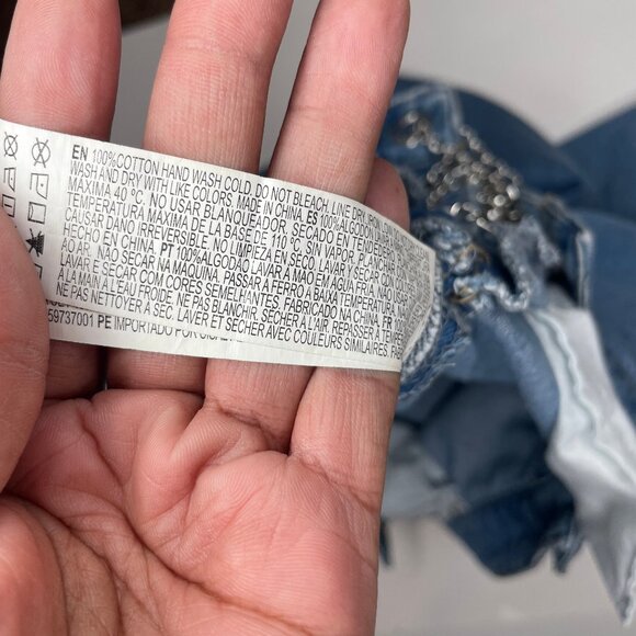 Eyelet Chain Boyfriend Denim High Rise 4 Pocket Jeans 6/8 Sz 29 Feminine Sexy - Picture 11 of 12